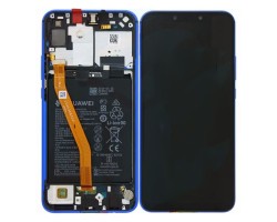 Kijelző érintőpanel LCD Huawei P Smart Plus (Nova 3i) kék komplett kerettel (akkumulátor, hangszóró,bekapcsoló gomb flex) 02352BUH